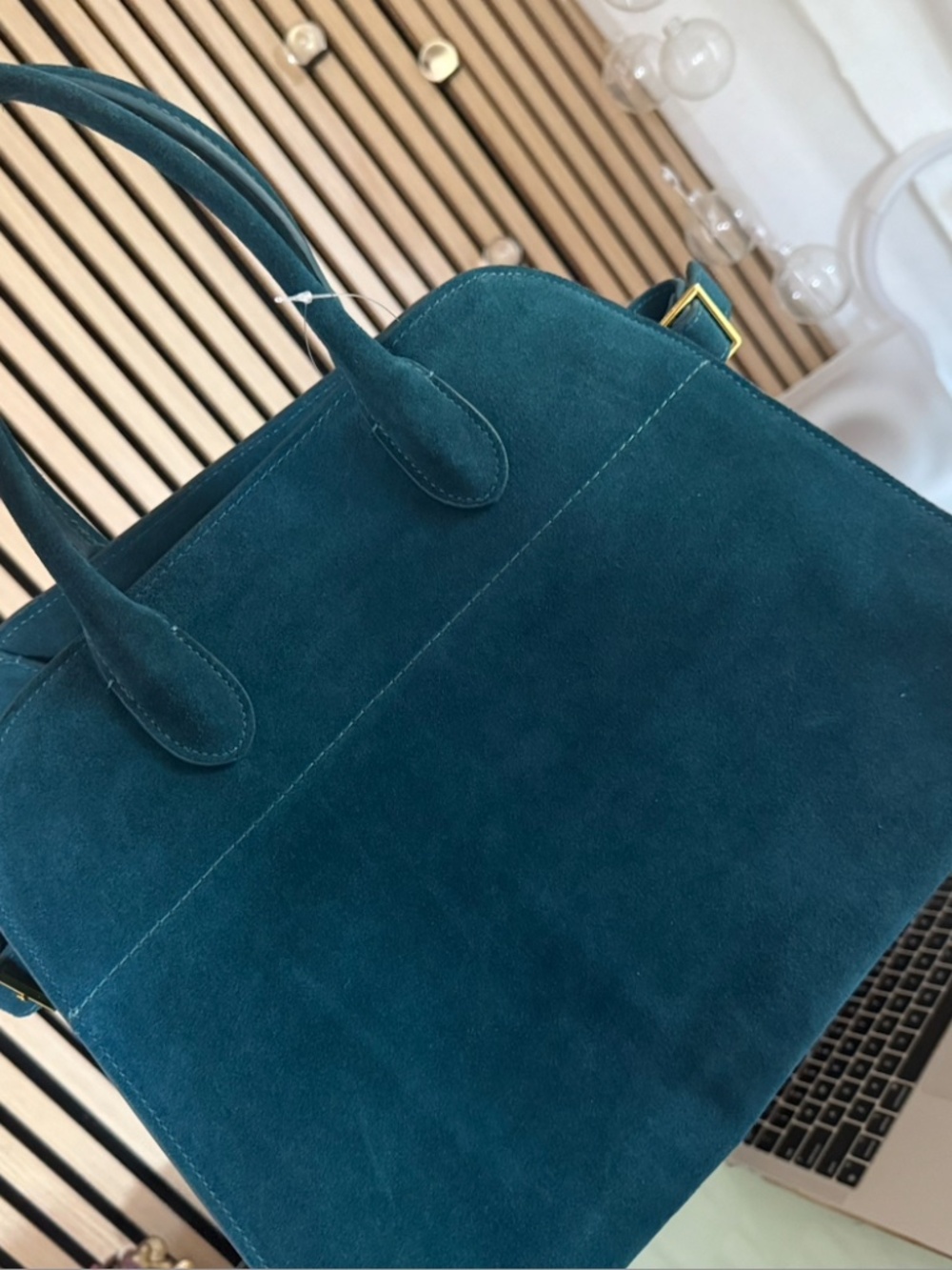 The Row Margaux 15 suede tote - Picture 12 of 12